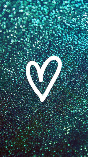 Doodle cu inimă pe fundal abstract artă digitală wallpaper iPhone