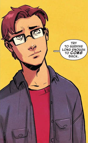 Wallpaper Artă Comică Peter Parker cu Păr Roșu — RedMagic Astra Fundal
