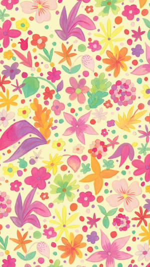 Artă cu creion floral iPhone — Floral iPhone Fundal