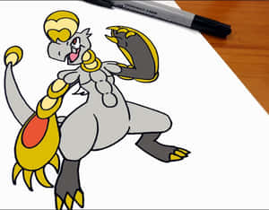 Artă desenată manual a dragonului Hakamo-o