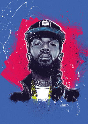 Tapet Artă despre Nipsey Hussle — OnePlus Pad 3 Fundal