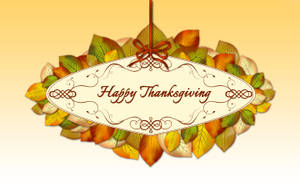 Artă drăguță cu frunze de Ziua Recunoștinței — Thanksgiving drăgut Fundal