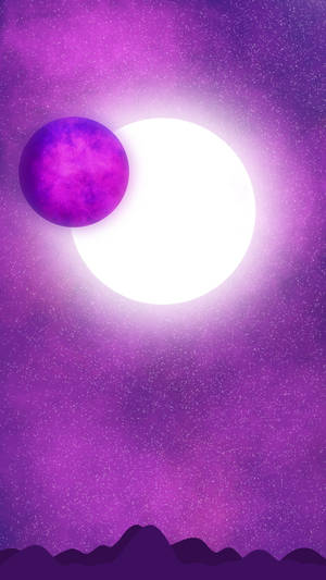 Artă estetică eclipsă violet închis — Mov închis estetic Fundal