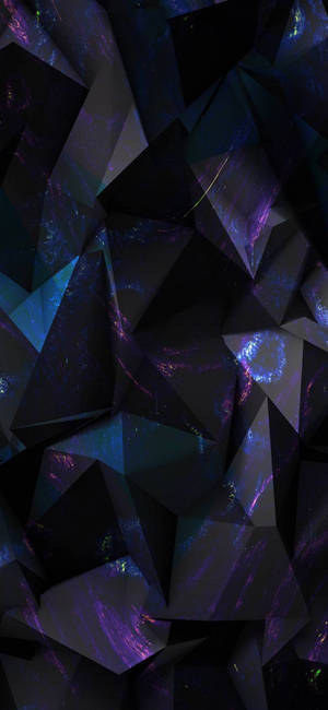 Artă estetică sclipeantă neagră și violet — Pixel 11 Pro Fundal