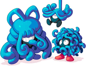 Artă Fan Evolution Cool Tangela — Desen cool Fundal
