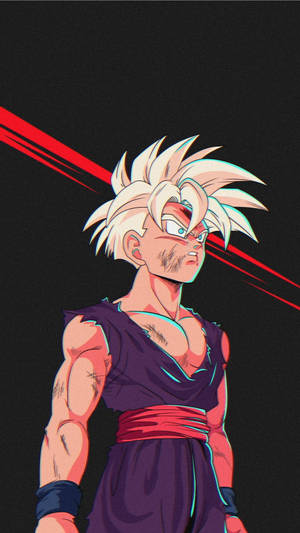 Artă fan-made cu Gohan Super Saiyan 2 — iPhone Fundal