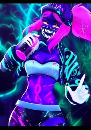 Fond de ecran Grafică Artistică LoL KDA Akali — OnePlus Pad 4 Fundal