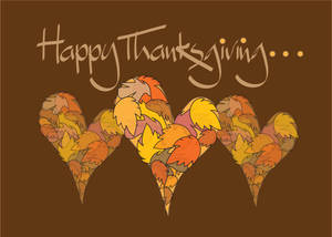 Artă inimă drăguță de Ziua Recunosintei — Thanksgiving drăgut Fundal