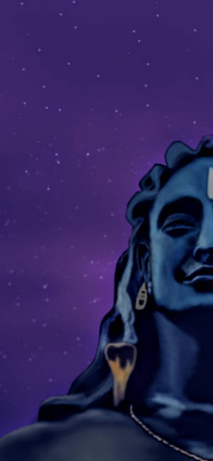 Artă Jumătate-Portret Adiyogi Shiva — Samsung Galaxy S20 Fundal