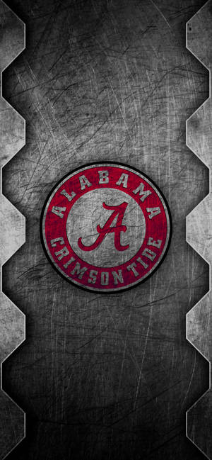 Tapet artă metal zgâriat Alabama Crimson Tide — iPhone 13 Mini Fundal