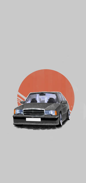 Artă Minimalistă Mercedes iPhone X — iPhone 13 Mini Fundal