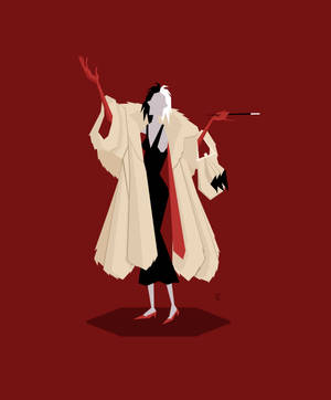 Artă minimalistă Cruella wallpaper — Motorola Razr Ultra 2025 Fundal