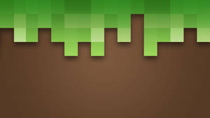 Minecraft pixelat simplificat iarbă pământ wallpaper