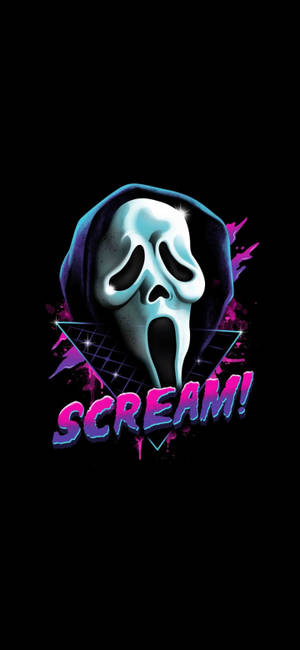 Fundal artă retro Ghostface Scream — Pixel 9 Pro Fundal