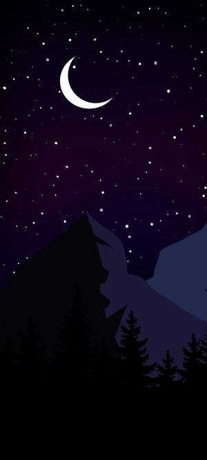 Wallpaper artă vectorială noapte întunecată — iPhone 16 Plus Fundal