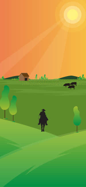 Cowboy Iphone — Samsung Galaxy S20 Fundal