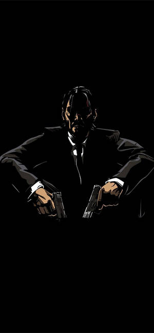 Fond de ecran artă vectorială John Wick iPhone 12 — iPhone 12 Fundal
