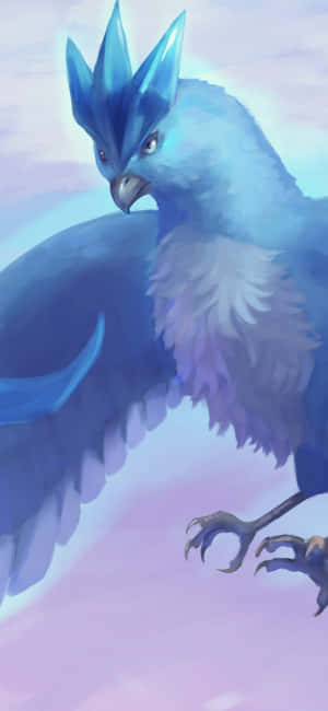 Articuno Pe Fundal Gradient Pastel — Galaxy A57 Fundal