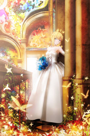 Tapet Artoria Pendragon Wedding Dress — 2:3 Fundal
