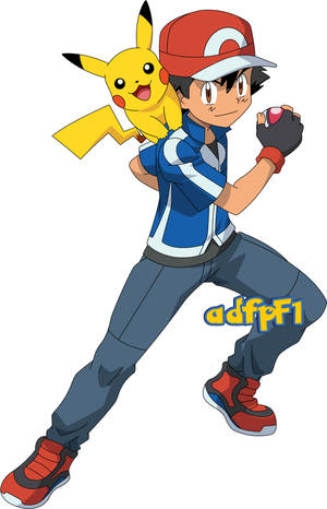 Ash și Pikachu HD în poză dinamică — Galaxy Tab Active5 Fundal