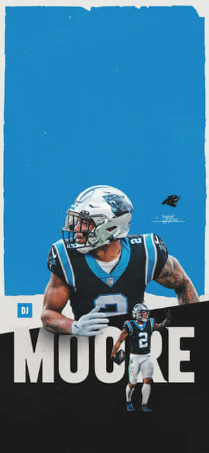 Atlet de fotbal american DJ Moore Carolina Panthers — Vivo X300 E Fundal
