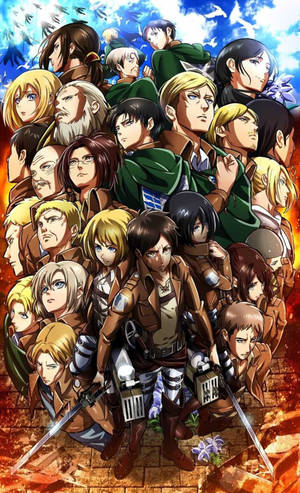 Attack On Titans 4K Main Casts — Huawei MatePad Mini Fundal