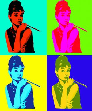 Tapet pop art Audrey Hepburn — Motorola Razr Ultra 2025 Fundal