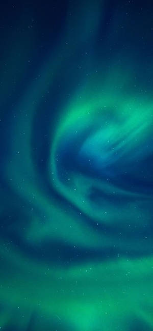 Cer verde peste arctic wallpaper — Galaxy S26+ Fundal