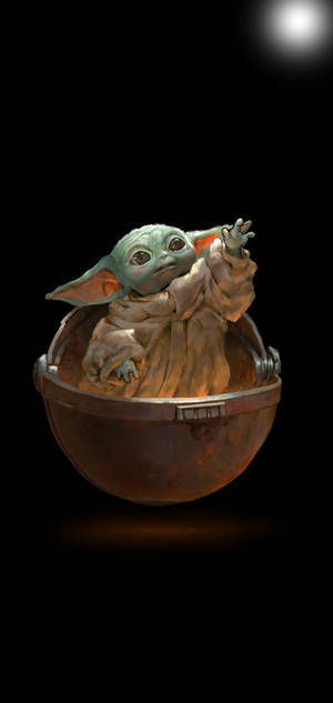 Great artwork wallpaper of Baby Yoda. — iPhone 11 Pro Fundal