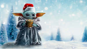 Baby Yoda de Crăciun — Crăciun desktop Fundal