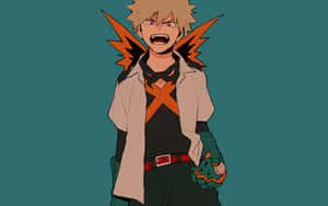 Bakugou Aesthetic Desktop — Estetică verde GIF Fundal