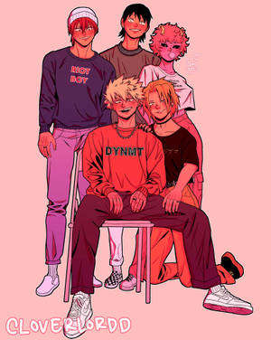 Tapet Bakusquad Pink Aesthetic — 4:5 Fundal