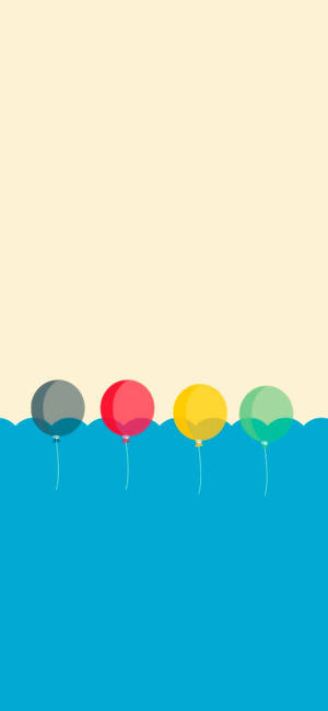 Balon Colorat Minimalist Android — iPhone 14 Fundal