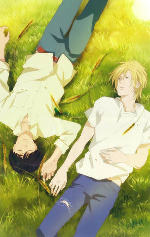 Wallpaper Banana Fish Ash Eiji Peace — Galaxy Tab S Fundal