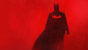 Batman mergând în ploaie — Roșu estetic GIF Fundal