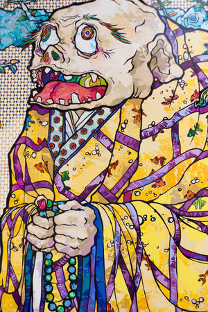 Bătrân budist Takashi Murakami 4K — Xiaomi Pad 7 Ultra Fundal