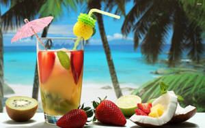 Bătură tropicală mixată de fructe wallpaper — 16:10 Fundal