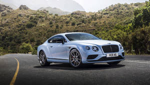 Wallpaper preview bentley, continental, gt, alb, vedere laterală, drum — iMac Fundal