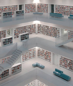 Fond de ecran Biblioteca Albă Imensă din Germania — Tecno Phantom V Fold2 Fundal