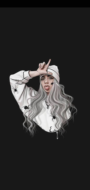 Fond de ecran Billie Eilish Estetică Emo — iPhone 15 Pro Max Fundal