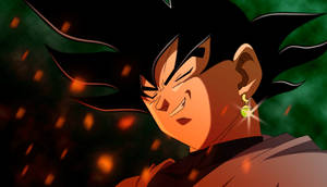 Black Goku zâmbește