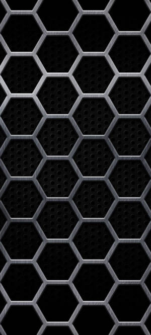 Fond de ecran mesh hexagon iPhone negru — Pixel 10 Fundal