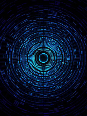 Blue Circular Abstract IPad Mini