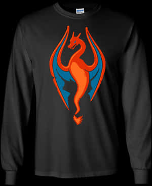Bluză cu mânecă lungă cu tema Charizard
