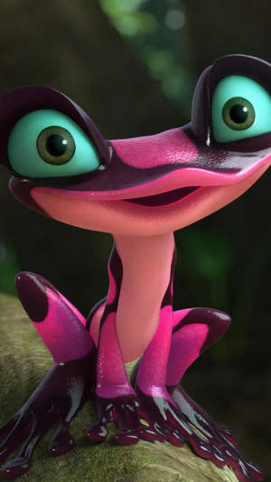 Fond de ecran cu broasca Kawaii roz Gabi