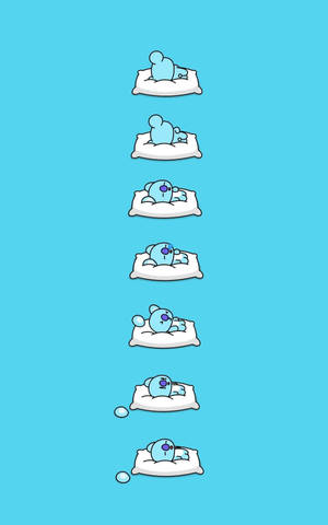 BT21 Koya Drăguț Dormind — Lenovo Tab Plus Gen 2 Fundal