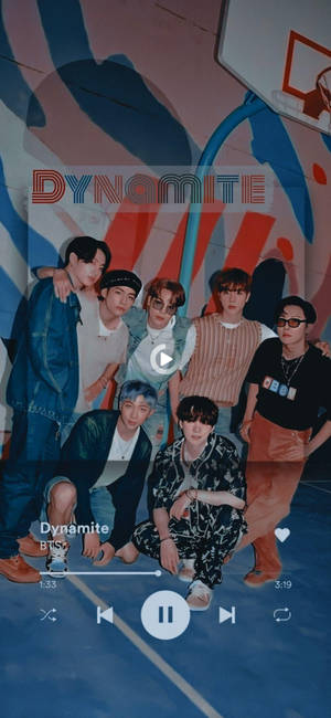 BTS 2021 Dynamite Redând — 19.5:9 Fundal
