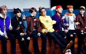 BTS Drăguț La Întâlnirea Cu Fanii — Bts drăguț Fundal