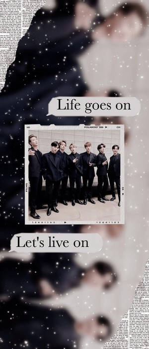 BTS Life Goes On Baloane de Vorbire — Galaxy Z Flip Fundal
