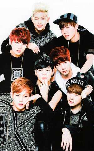 Bts Poster Superb pentru Ecran Telefon — Logo bts GIF Fundal